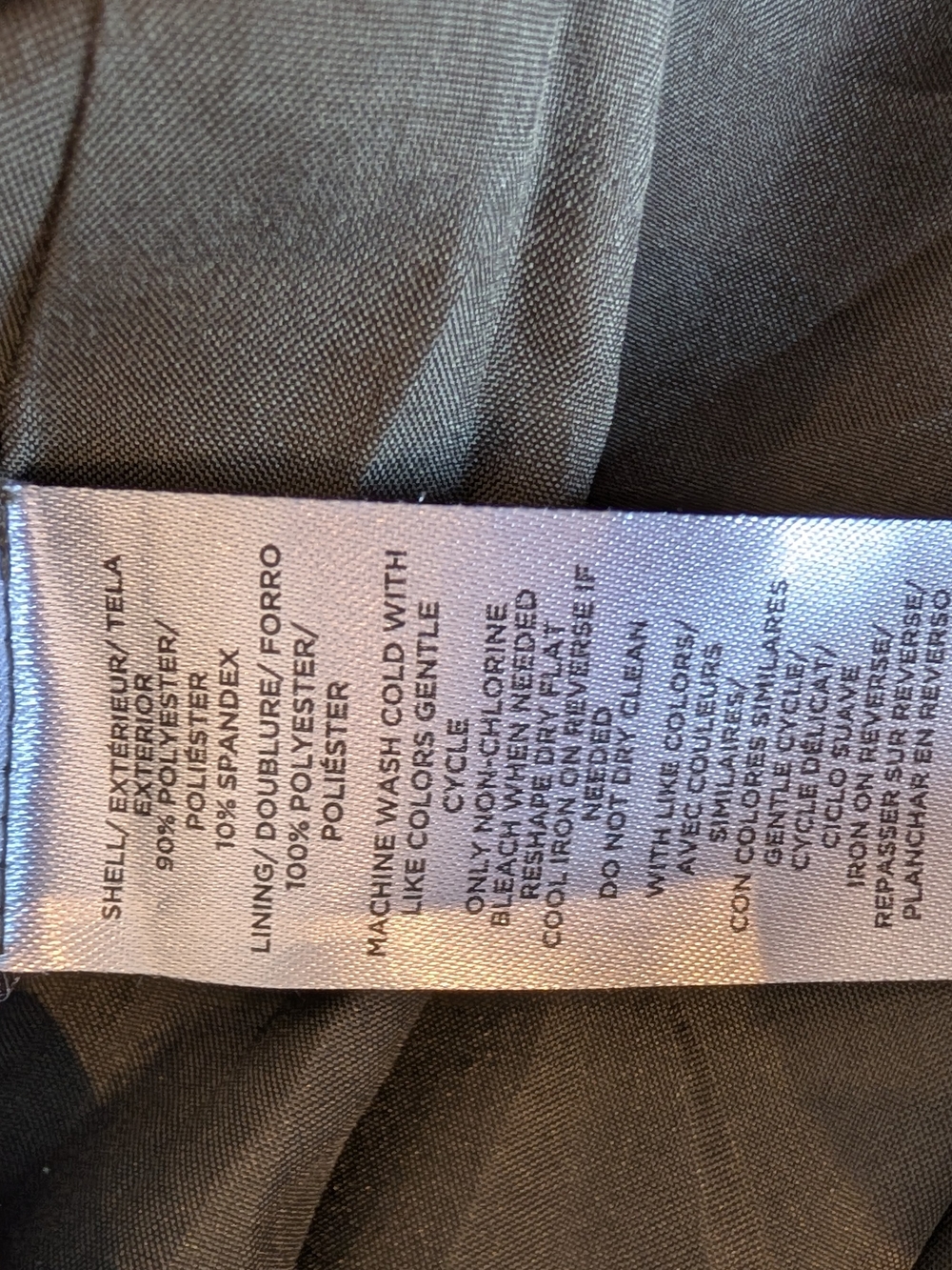 LOFT Olive Green Faux Suede A-Line Mini Skirt Zipper Detail Size 4 - Picture 9 of 9